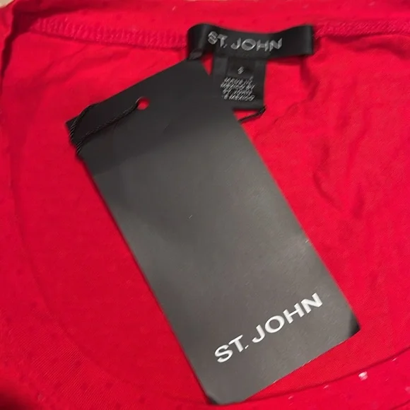 St John red sparkly top NWT. - Picture 3 of 5